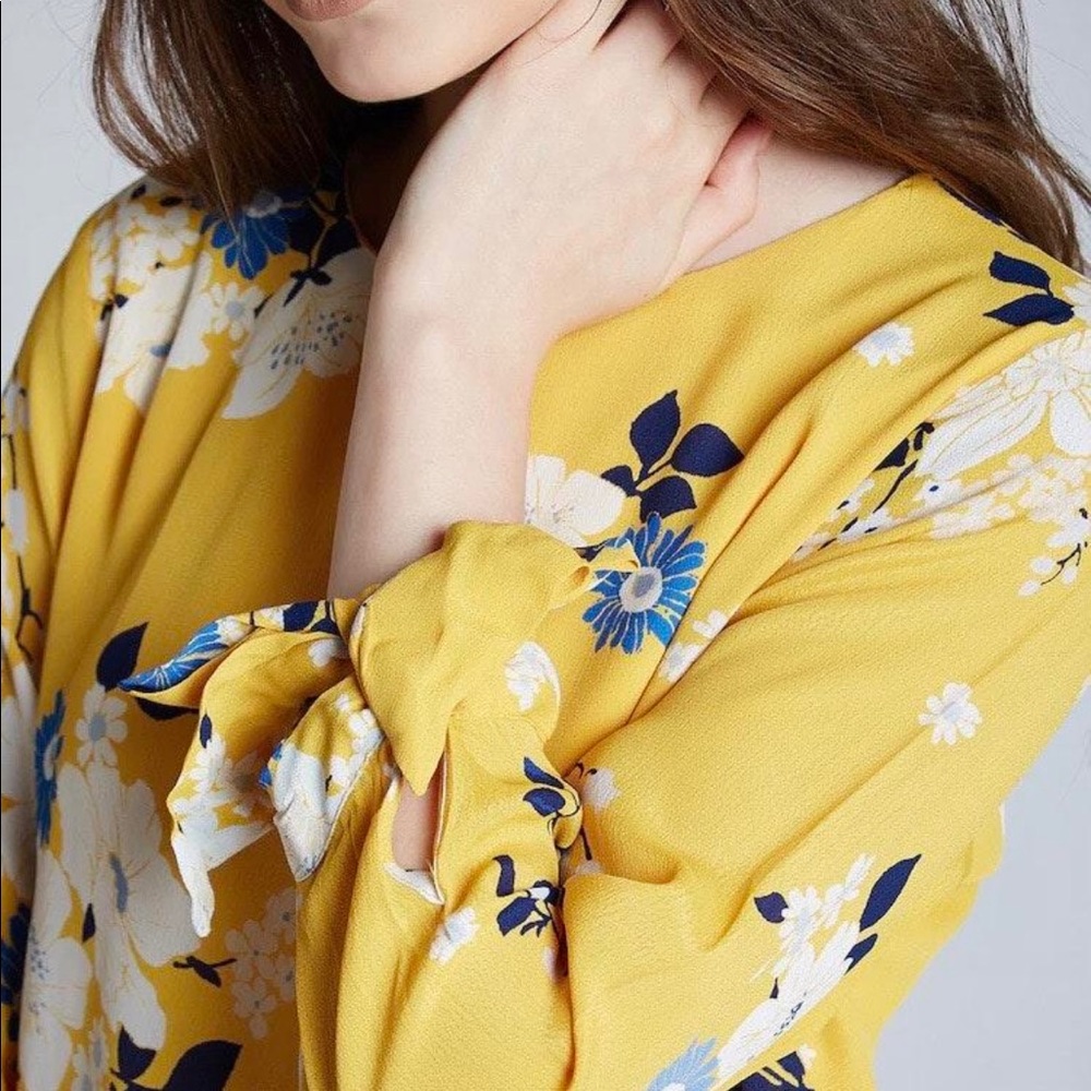 Yellow Semi Floral Dress